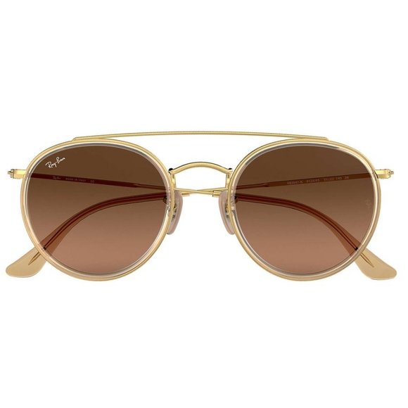 NWT RAY BAN RB3647N 912443 GOLD/BROWN SUNGLASSES - Picture 4 of 4